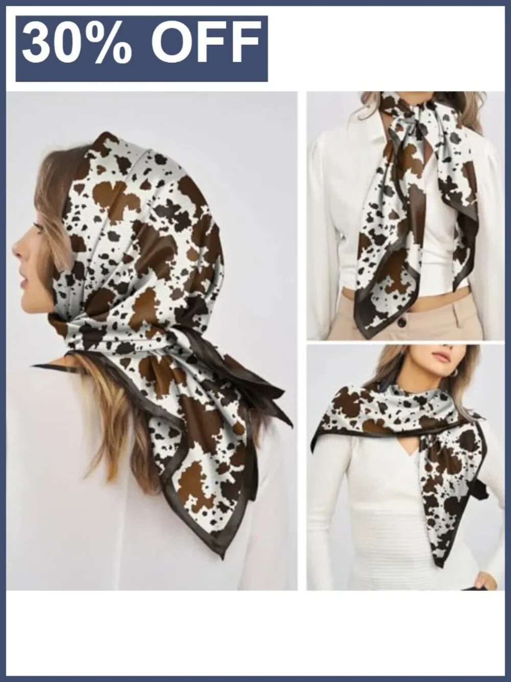 Silk Feeling Satin Square Scarf 27.5in Hair Wrap Headwear